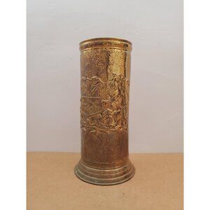Vintage Brass Umbrella Stand Hallway Decor Walking Stick Cane Holder Peerage